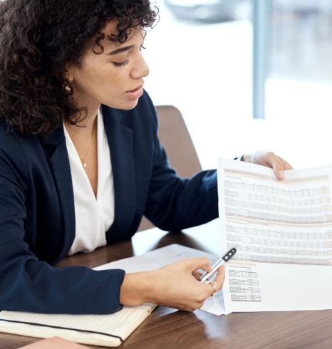An attorney reviews a translated contract for court filing, using ATA certified translation services in New York for legal.