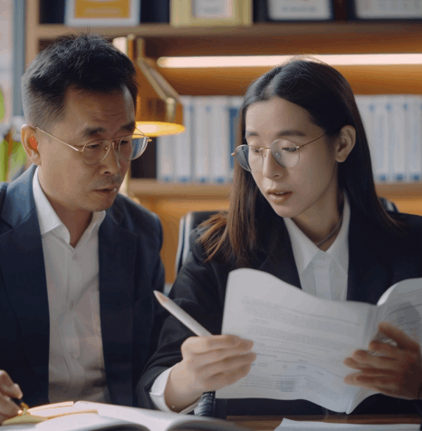 An attorney reviews bilingual clauses and requests Thai translation services to keep legal contract terms consistent.