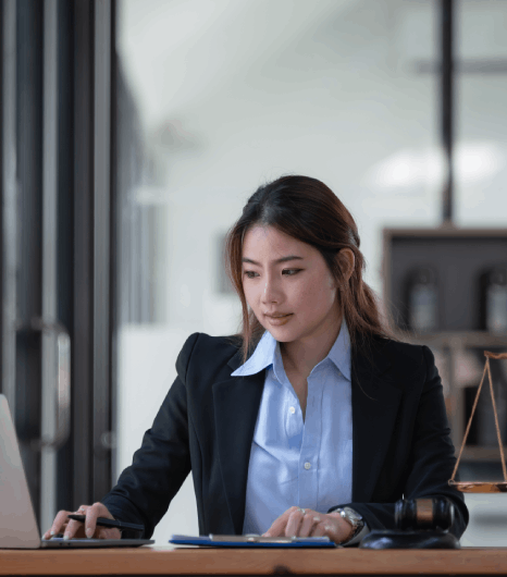 A lawyer review an NDA during Human Resources Translation Services to support legal HR compliance filings.