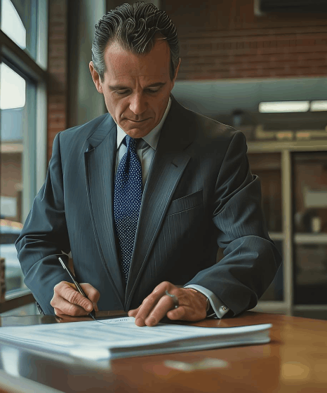 A lawyer marks clause changes, then uploads contracts for Slovenian translation services to match court-ready legal terms.
