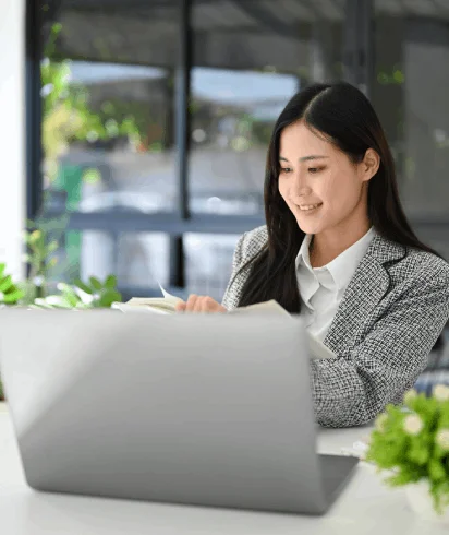 A translator working on Legal documents with precision, ensuring accurate translations for attorneys and legal firms.