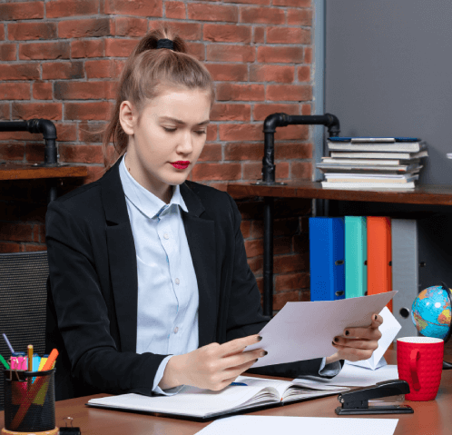 A typist efficiently working on legal document typing services, ensuring accuracy and fast turnaround for businesses.