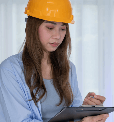 An engineer reviews diagrams beside a translated manual as Javanese translation services keep units and standards consistent.