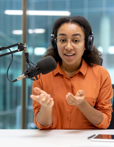 A producer compares two mixes as Haitian Creole Voice Over Services adapt tone for marketing and training platforms.