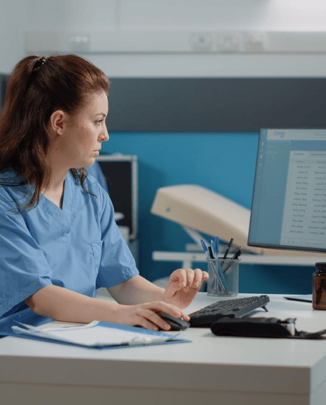 A clinic admin uploads audio and PDFs for multiformat medical transcription services to create clear visit notes.