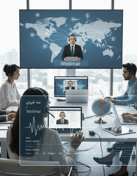An editor syncs multilingual subtitles as Webinar Transcription Services format a webinar transcript for Japanese.