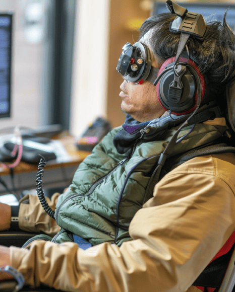 A captioner providing accurate Netflix captions for hearing-impaired viewers to ensure inclusivity. A captioner providing accurate Netflix captions for hearing-impaired viewers to ensure inclusivity.