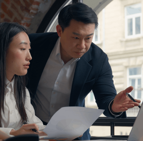 Translators format a Korean birth certificate for filing, using korean translation services new york for official.