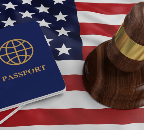 A notary signs an acknowledgment sheet for a legal packet, using Passport Translation services in New York for agency filing.