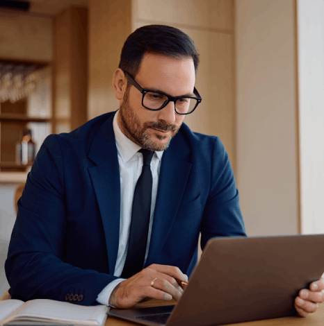 An IT manager verifies a translated software guide as one hour translation services handle technical documentation securely.