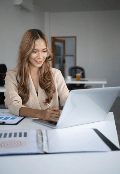 Professional typist performing PDF to Word Typing Services with accurate formatting for business documents.