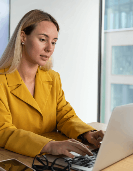 A government client logs into a secure portal to order Military Translation Services for sensitive defense files.