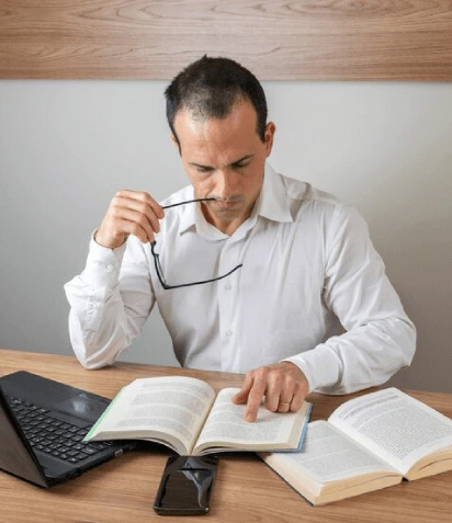 A Linguist working on Professional Textbook Translation Services