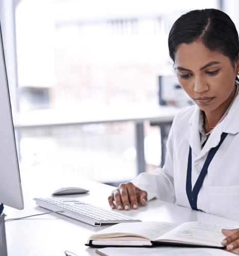 A project manager tracks multilingual file handoffs, using life sciences translation services for complex projects.
