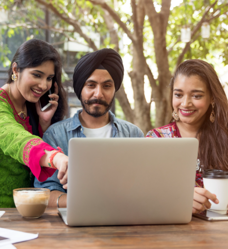 A users review a clear quote and delivery date on a laptop while Punjabi Translation Services support online ordering.