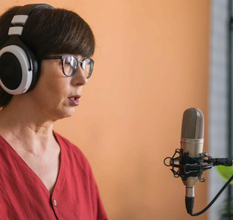 An editor marks tilde and circumflex cues as Portuguese Voice Over Services prepare regional accent pronunciation.