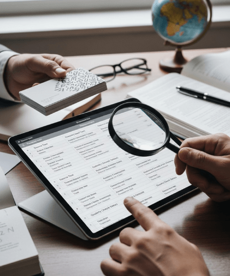 A client marks edits within the 7-day revision window after quality checks on business card translation for a new hire card.