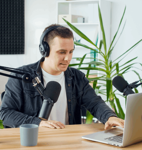 A narrator highlights technical terms in a script as E-learning Voiceover Services prepare industry-specific training audio.