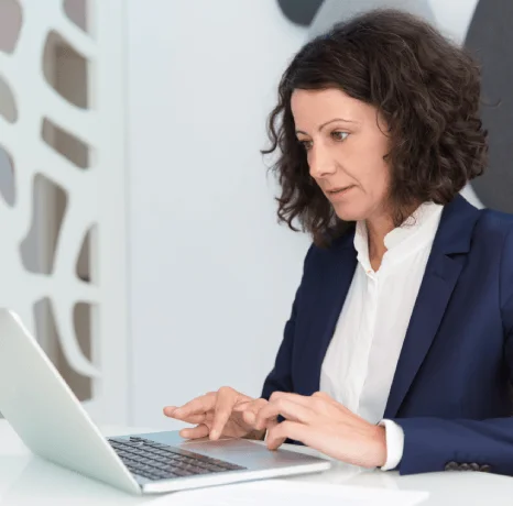 A client drags and drops a PDF into a secure portal, using fast translation services and encrypted file upload.