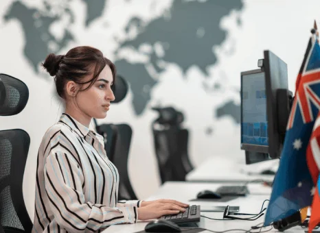 A translator works in a secure vault, using defence translation to handle sensitive communications on classified matters.