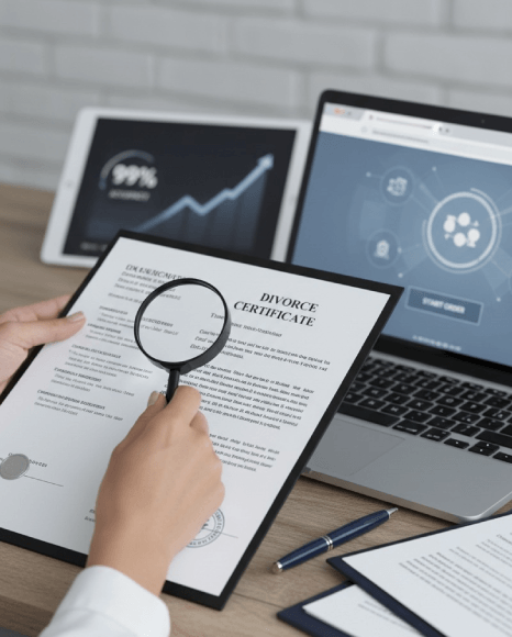 A customer calls Vanan Services to start certified divorce certificate translation and confirm delivery within 24 hours.