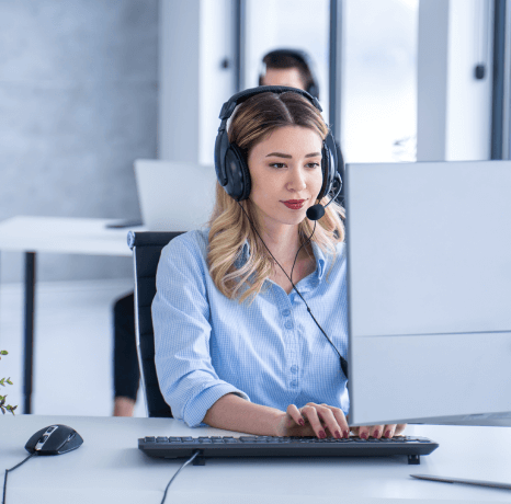 Customer reviewing the streamlined step by step transcription process used by New York ensuring accurate and timely results. Customer reviewing the streamlined step by step transcription process used by New York ensuring accurate and timely results.