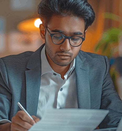 A project manager assigns industry-specific files as Gujarati Translation Services teams translate healthcare and legal text.