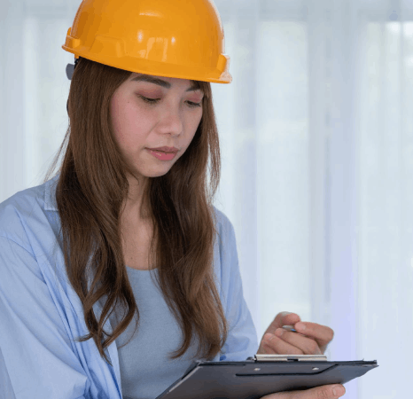An engineer compares a machine manual draft, using Croatian translation services to keep technical terms and units exact.