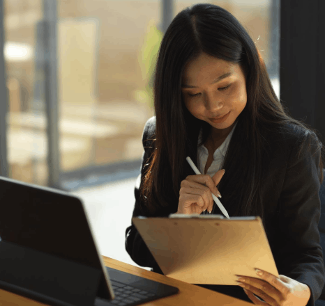 A program manager uploads files to a portal, using technical translation services for non-profit workflow and version.
