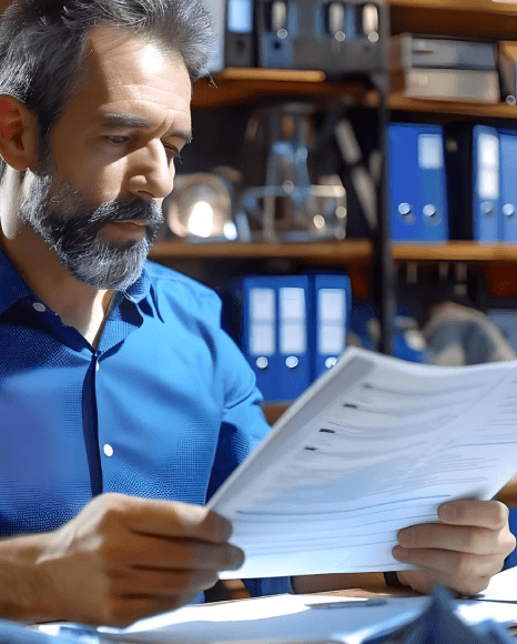 An engineer reviews a bilingual user manual as Farsi Translation Services deliver technical terminology and clear formatting.
