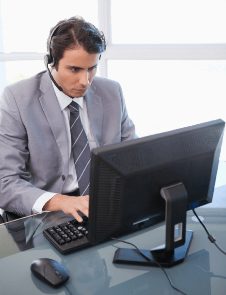 Transcriber using advanced tools to transform audio through WMA Transcription Services for accurate, clear text.