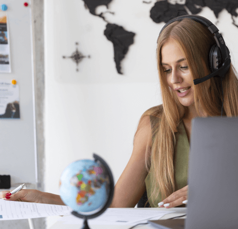A translator working on transcript translation services, ensuring accuracy and benefiting customers with precise solutions. A translator working on transcript translation services, ensuring accuracy and benefiting customers with precise solutions.