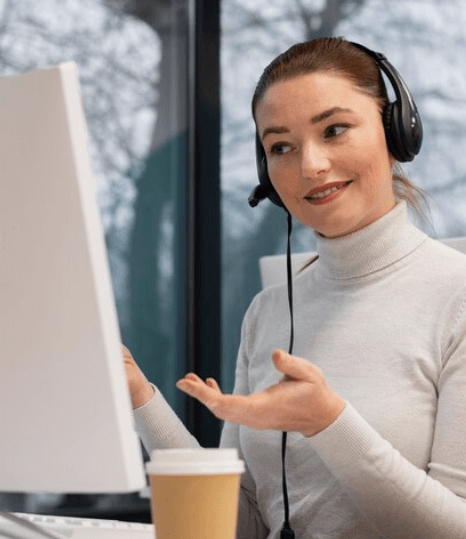 A transcriber capturing verbatim transcription helps customers by documenting external sounds and speech patterns accurately. A transcriber capturing verbatim transcription helps customers by documenting external sounds and speech patterns accurately.