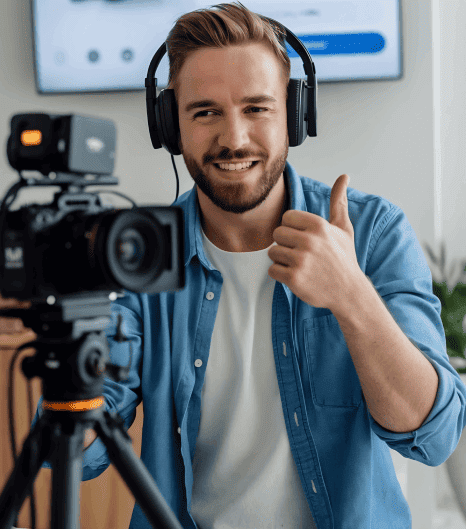 A video spokesperson crafts customized website, ad, and social media videos with professional tone and audience-driven content. A video spokesperson crafts customized website, ad, and social media videos with professional tone and audience-driven content.