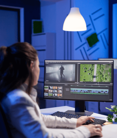 A transcriber localizes video translation by adapting visuals, text, and culture so customers reach audiences effectively.