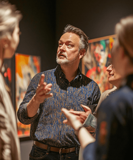 A team adds captions and timing to a voice over service for museum tour video, ensuring virtual exhibits stay engaging.