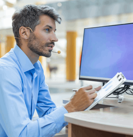 A web manager uses machine translation services to localize website pages, matching SEO keywords, tone, and UI labels.