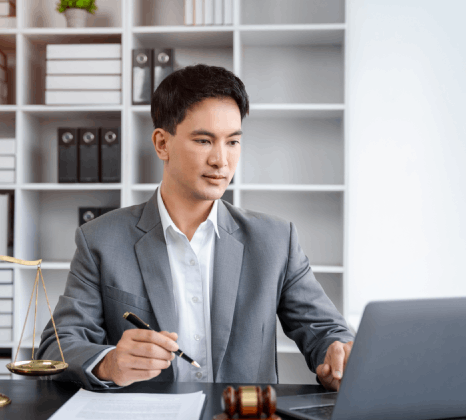 A legal reviewer edits a Word loan application translation, using mortgage translation services to update fields before.