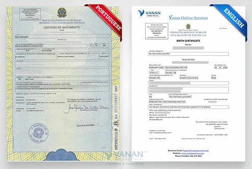 Portuguese to English certified translation sample