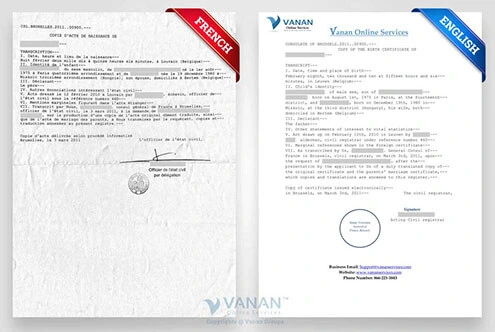 Source to English certified translation sample