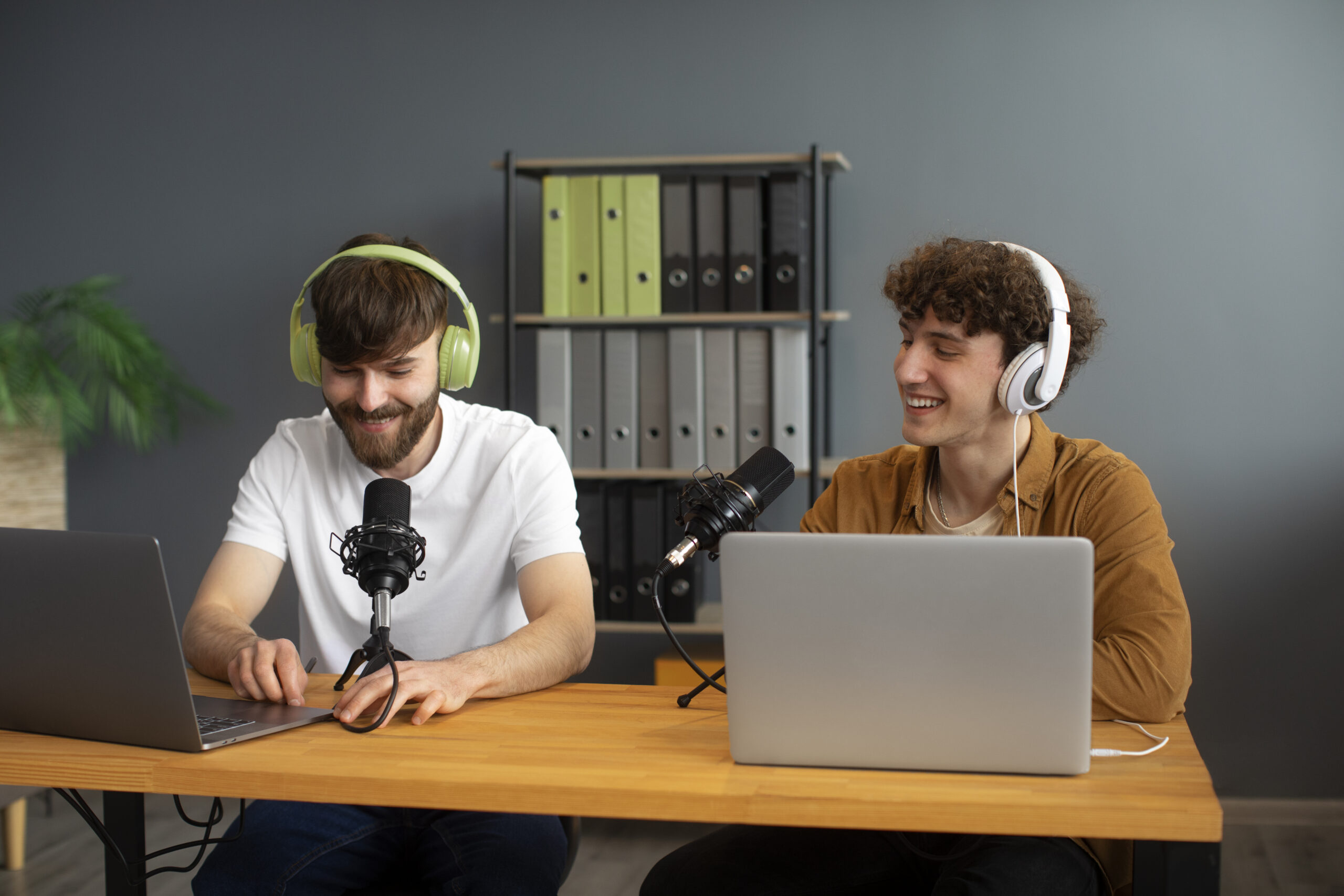 Diverse individuals recording voice-overs for inclusive marketing and advertising campaigns.