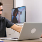 A person working on video to create subtitles at an affordable rate