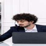 A professional person working on video to create a subtitle