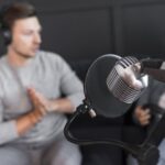 A person giving 12 Brilliant Voice Over Tips for Podcasters