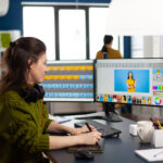 An expert woman working on Professional video subtitling services