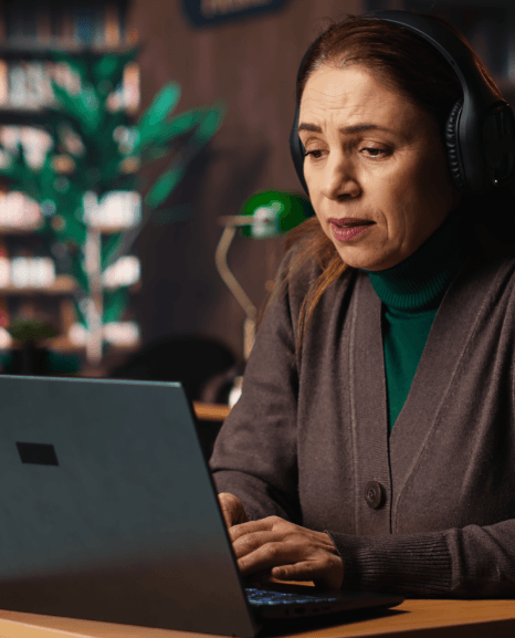 A transcriptionist uploads WAV, MP4, and Zoom recordings for dissertation transcription services to keep sources consistent.