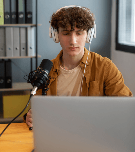 A PhD scholar uploads recorded content for dissertation transcription services to turn long interviews into structured text.