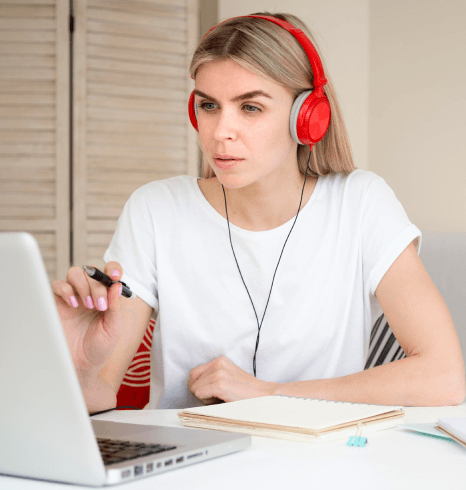 A researcher uses dissertation transcription services to add technical time stamps and speaker labels in a dissertation file.