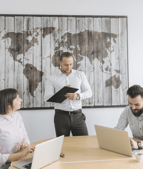 Business expanding its reach with multilingual marketing brochure translation services, targeting global customers.